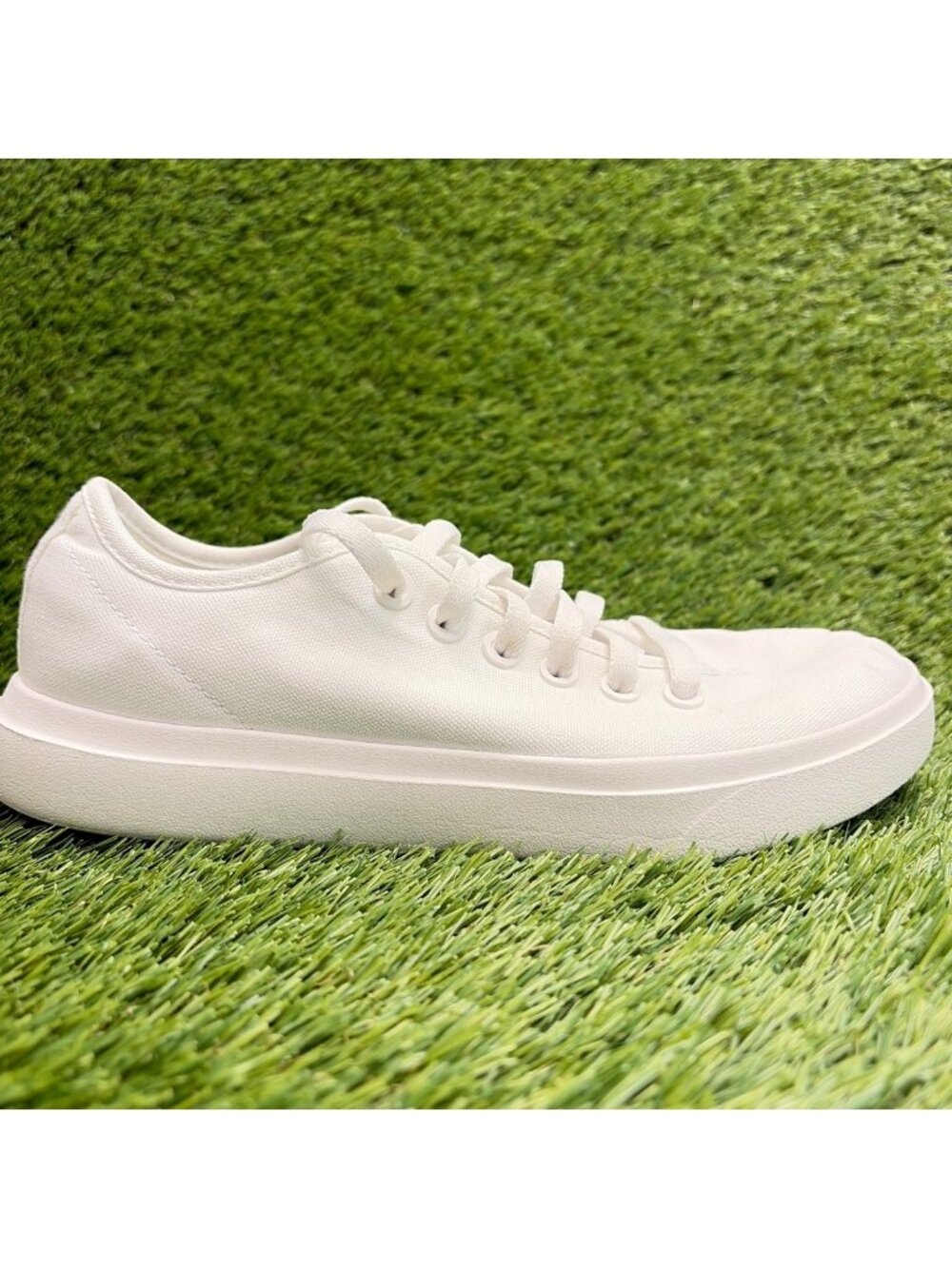 Allbirds Canvas Piper 2 Mens Size 8 White Athletic Running Shoes Sneakers